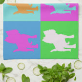 Puppy Pop Art Theedoek (Gevouwen)