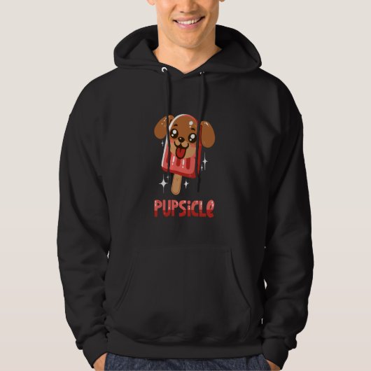Puppy Popsicle Pun Hoodie (Voorkant)