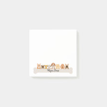 Puppy Post Het Noteert Schattigee Doggy Notitieblo