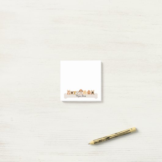 Puppy Post Het Noteert Schattigee Doggy Notitieblo Post-it® Notes (Op bureau)
