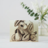 Puppy Postcard Briefkaart (Staand voorkant)