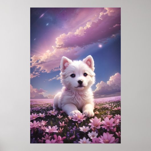 Puppy Poster | schattige dierenfoto | Dierlijk gel (Voorkant)