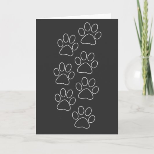 Puppy poten hond afdrukken vader pup moeder goede  kaart (Voorkant)