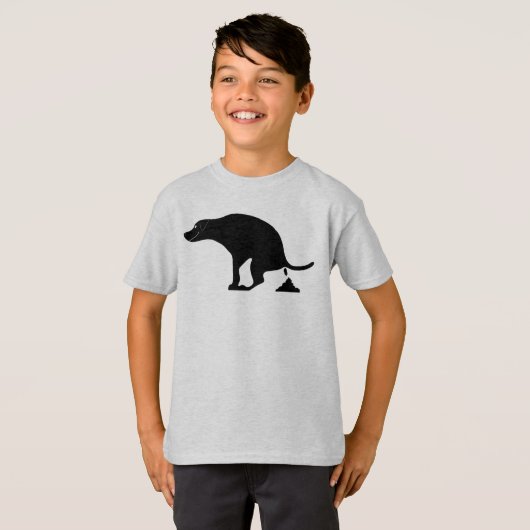 Puppy Potty poeping Dog Fun & Schattige T-shirt (Voorkant volledig)