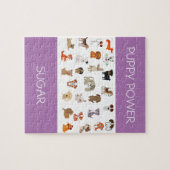 "PUPPY POWER"-puzzel met aangepaste naam puppy. Legpuzzel (Horizontaal)