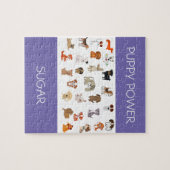 "PUPPY POWER"-puzzel met aangepaste naam puppy. Legpuzzel (Horizontaal)