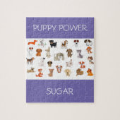"PUPPY POWER"-puzzel met aangepaste naam puppy. Legpuzzel (Verticaal)