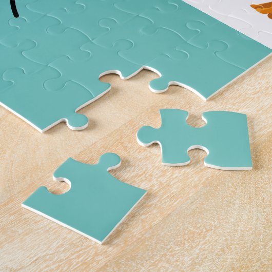 "PUPPY POWER"-puzzel met aangepaste naam puppy. Legpuzzel (Zijkant)