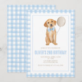 Puppy preppy geplakt verjaardag kaart (Voorkant / Achterkant)