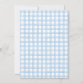 Puppy preppy geruite verjaardag kaart (Achterkant)