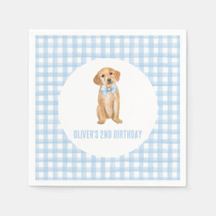 Puppy preppy karte verjaardag servet