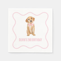 Puppy preppy roze geruite verjaardag