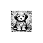 Puppy pret fun rubberstempel (Afrduk)