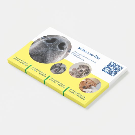Puppy Promotie Notities Blok Post-it® Notes (Schuin)