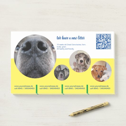 Puppy Promotie Notities Blok Post-it® Notes (Op bureau)