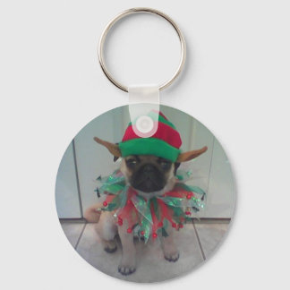 Puppy Pug Elf Sleutelhanger