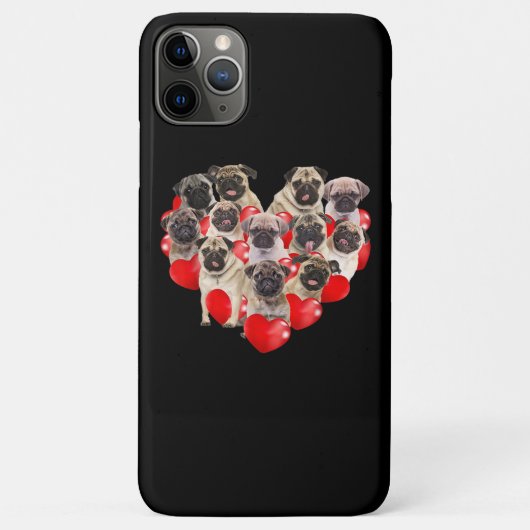 Puppy Pugs Dog Heart | Valentijnsdag Cadeau Case-Mate iPhone Case (Achterkant)