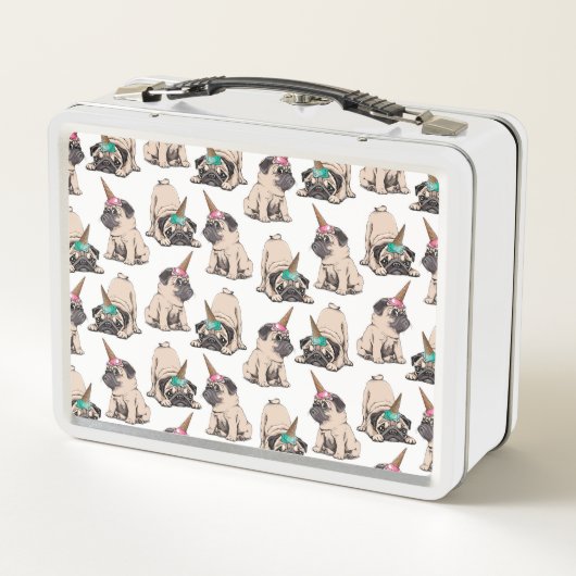 Puppy Pugs | Unicorn-patroon overbrengen (Achterkant)