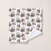 Puppy Pugs | Unicorn-patroon overbrengen Bad Handdoek (Wasdoekje)