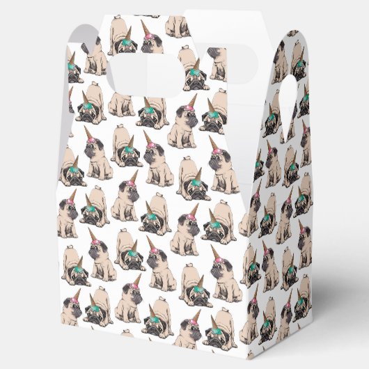 Puppy Pugs | Unicorn-patroon overbrengen Bedankdoosjes (Geopend)