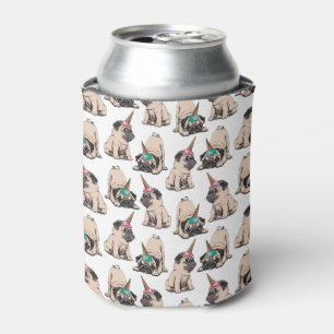 Puppy Pugs Unicorn-patroon overbrengen Blikjeskoeler