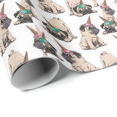 Puppy Pugs | Unicorn-patroon overbrengen Cadeaupapier (Rol Hoek)
