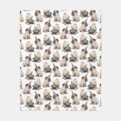 Puppy Pugs | Unicorn-patroon overbrengen Fleece Deken (Voorkant)