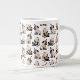 Puppy Pugs Unicorn-patroon overbrengen Grote Koffiekop