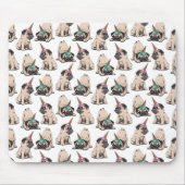 Puppy Pugs | Unicorn-patroon overbrengen Muismat (Voorkant)