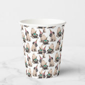 Puppy Pugs | Unicorn-patroon overbrengen Papieren Bekers (Rechts)