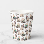 Puppy Pugs | Unicorn-patroon overbrengen Papieren Bekers (Voorkant)