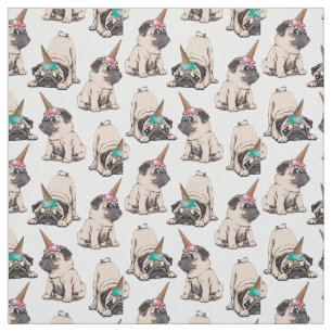 Puppy Pugs   Unicorn-patroon overbrengen Stof