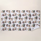 Puppy Pugs | Unicorn-patroon overbrengen Strandlaken (Voorkant)