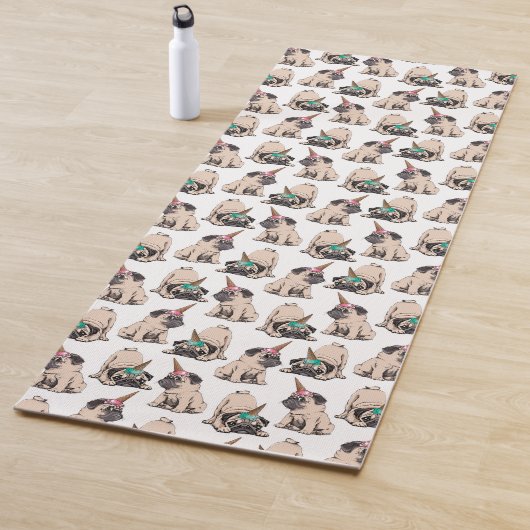 Puppy Pugs | Unicorn-patroon overbrengen Yogamat (In situ)