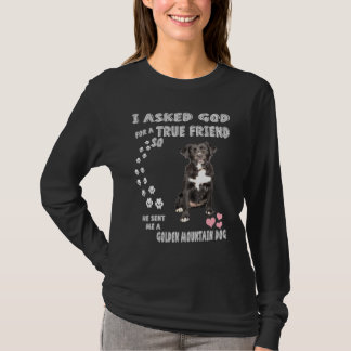 Puppy Quote mam Papa Costume Golden Mountain Dog T-shirt