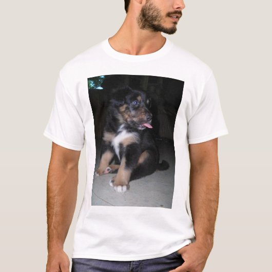 puppy raspberry *personalize* t-shirt (Voorkant)