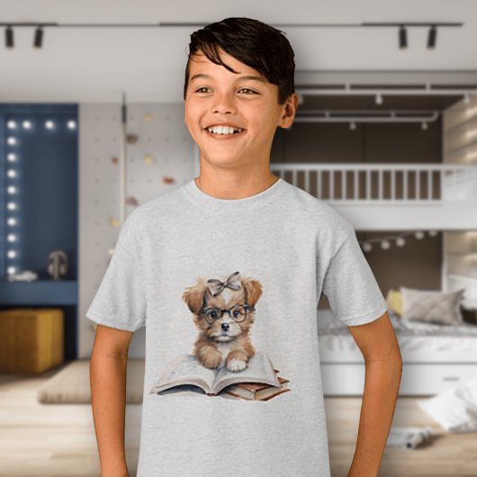 Puppy Reader Kids Basic T-shirt
