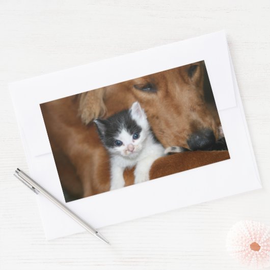 Puppy Rechthoekige Sticker (Envelop)