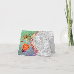 Puppy Red Hearts Hartelijk dank voor uw fotokaart Bedankkaart