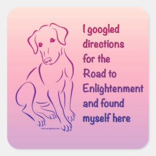 Puppy Road tot Verlichting Vierkante Sticker