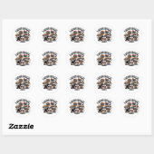 Puppy rock band ronde sticker (Vel)