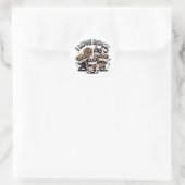 Puppy rock band ronde sticker (Tas)