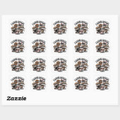 Puppy rock band vierkante sticker (Vel)