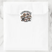 Puppy rock band vierkante sticker (Tas)