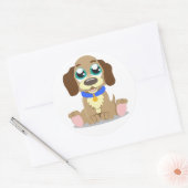 Puppy Ronde Sticker (Envelop)