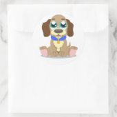 Puppy Ronde Sticker (Tas)