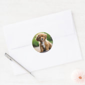 Puppy Ronde Sticker (Envelop)
