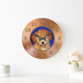 Puppy Room Ideeën met Cute Puppy Clock of UW FOTO Grote Klok (Huis)
