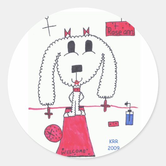  Puppy "Roseann" - stickers (Voorkant)