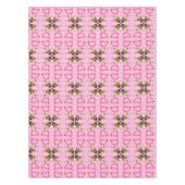 Puppy roze tablecloth Hearts Tafelkleed (Voorkant)